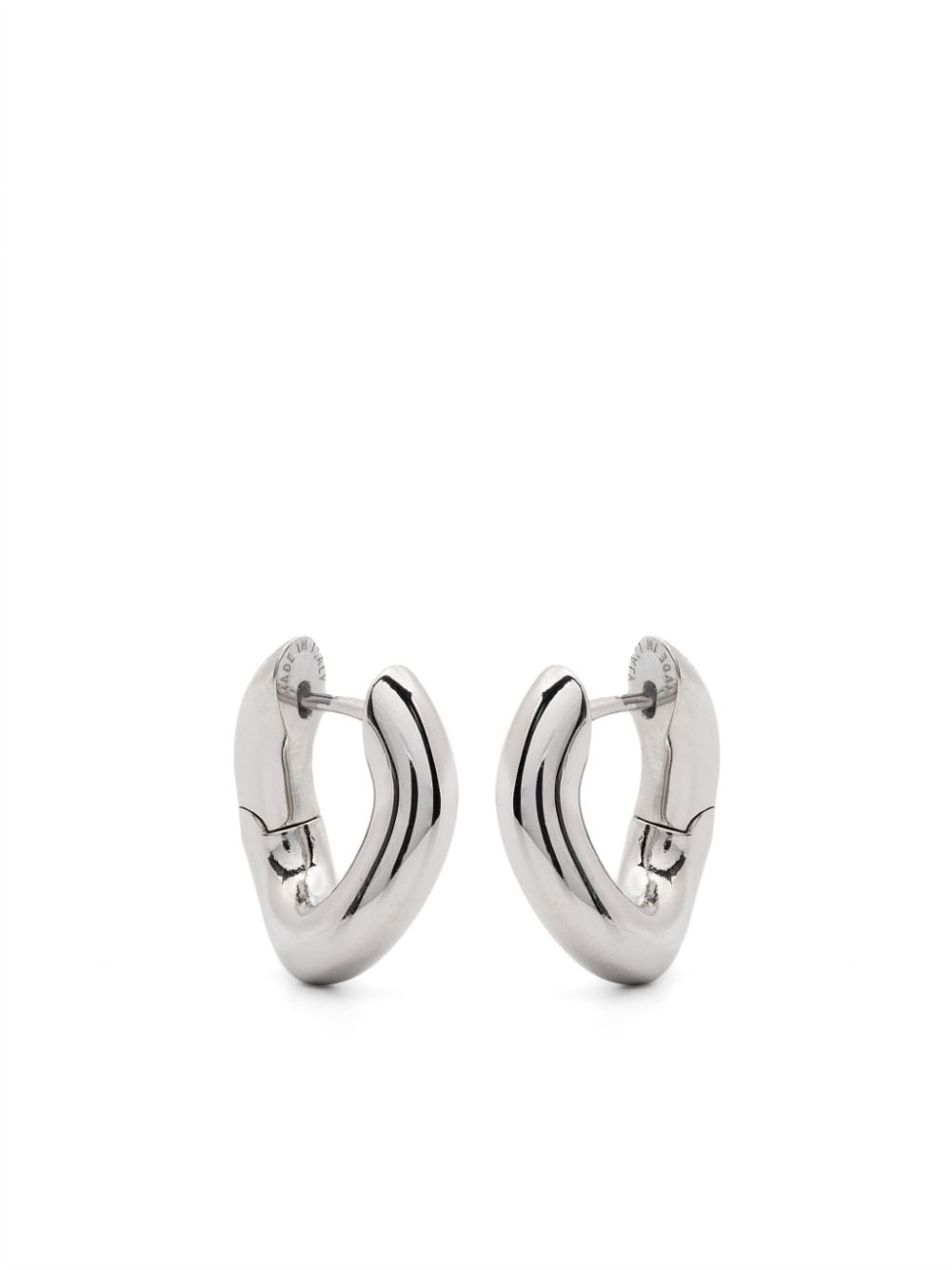 Balenciaga Loop XXS twisted hoop earrings - Silver von Balenciaga