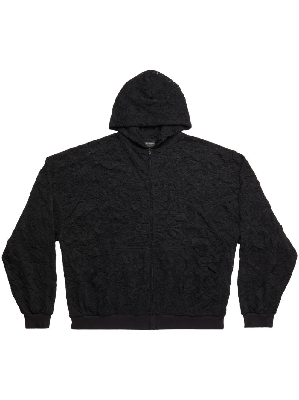 Balenciaga mesh zip-up hoodie - Black von Balenciaga