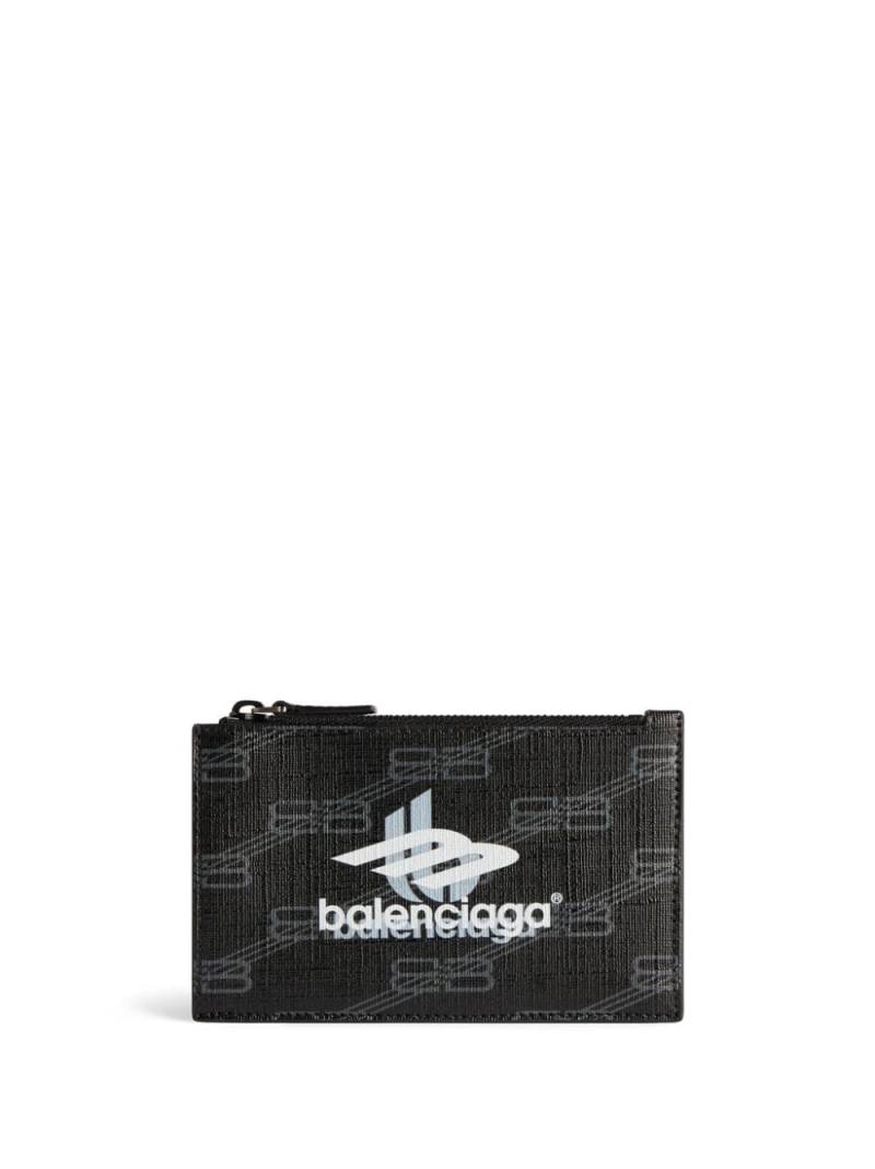 Balenciaga monogram-pattern zipped wallet - Black von Balenciaga