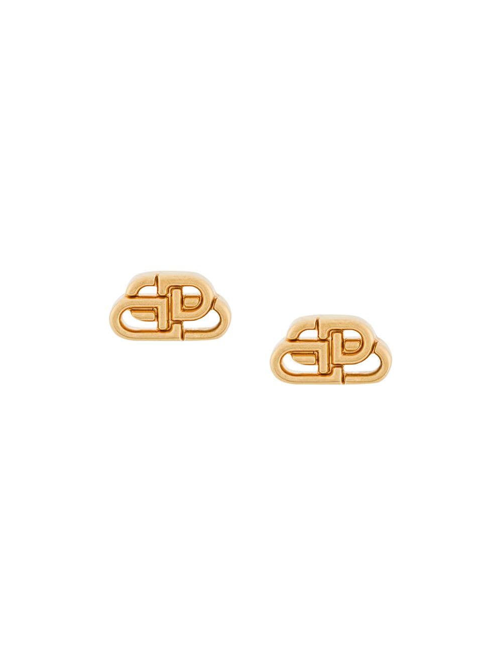Balenciaga monogram stud earrings - Gold von Balenciaga