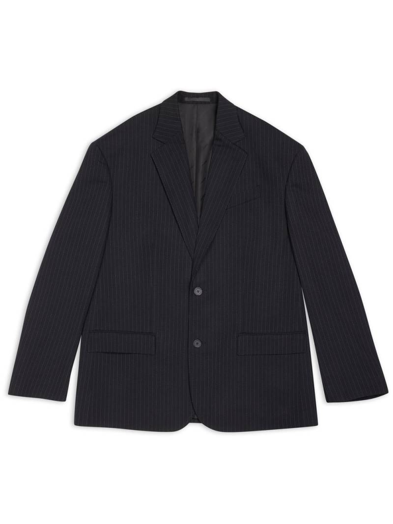 Balenciaga oversized striped wool blazer - Black von Balenciaga
