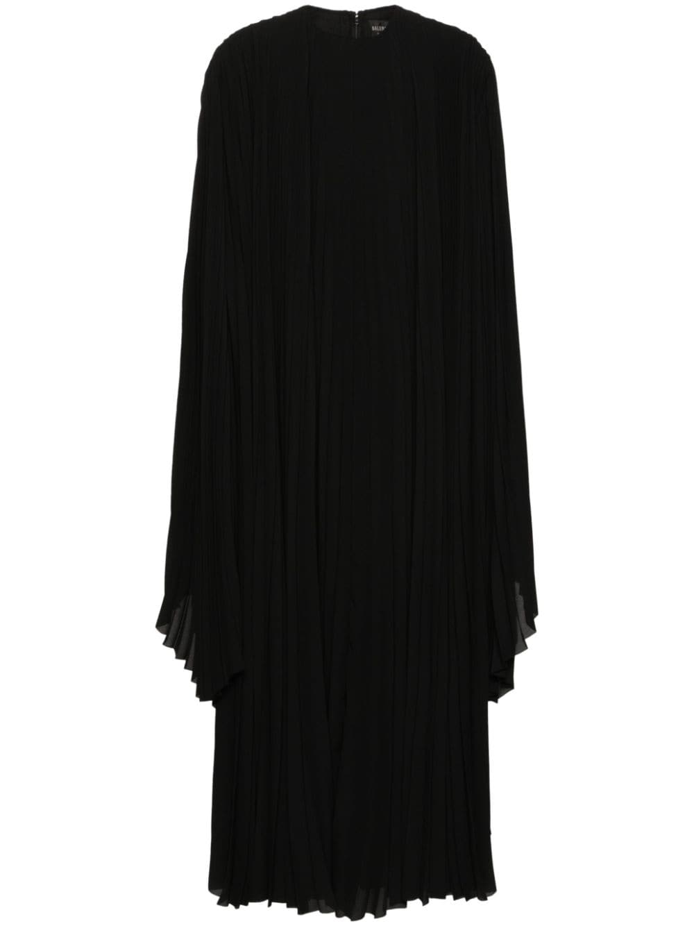 Balenciaga pleated wide-sleeve maxi dress - Black von Balenciaga