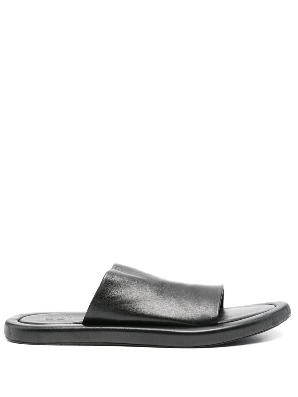 Balenciaga round-open toe leather sandals - Black von Balenciaga