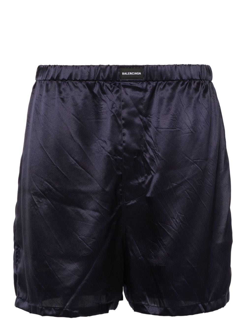 Balenciaga silk pyjama shorts - Blue von Balenciaga