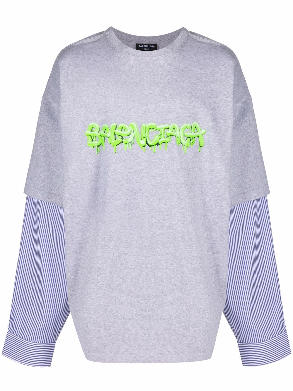 Balenciaga Slime layered-sleeves T-shirt - Grey von Balenciaga