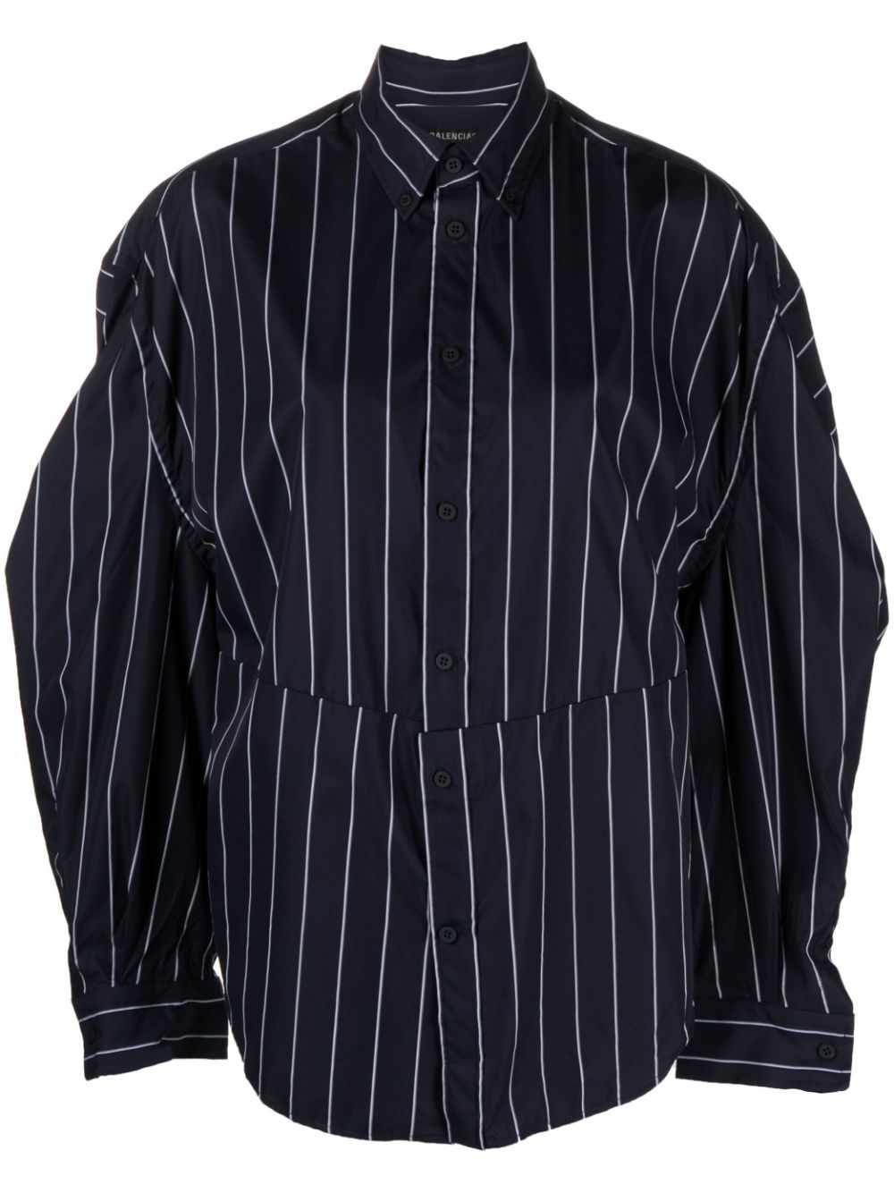Balenciaga striped cotton shirt - Blue von Balenciaga