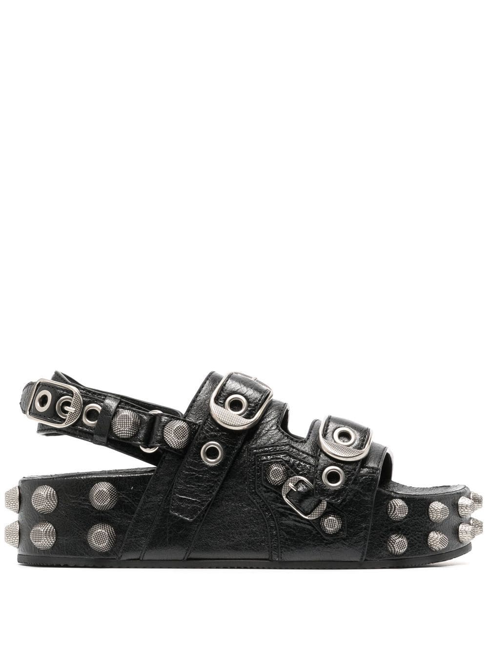 Balenciaga stud-embellishment open-toe sandals - Black von Balenciaga