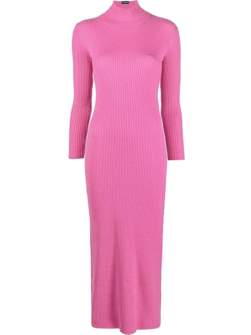 Balenciaga textured mock-neck dress - Pink von Balenciaga