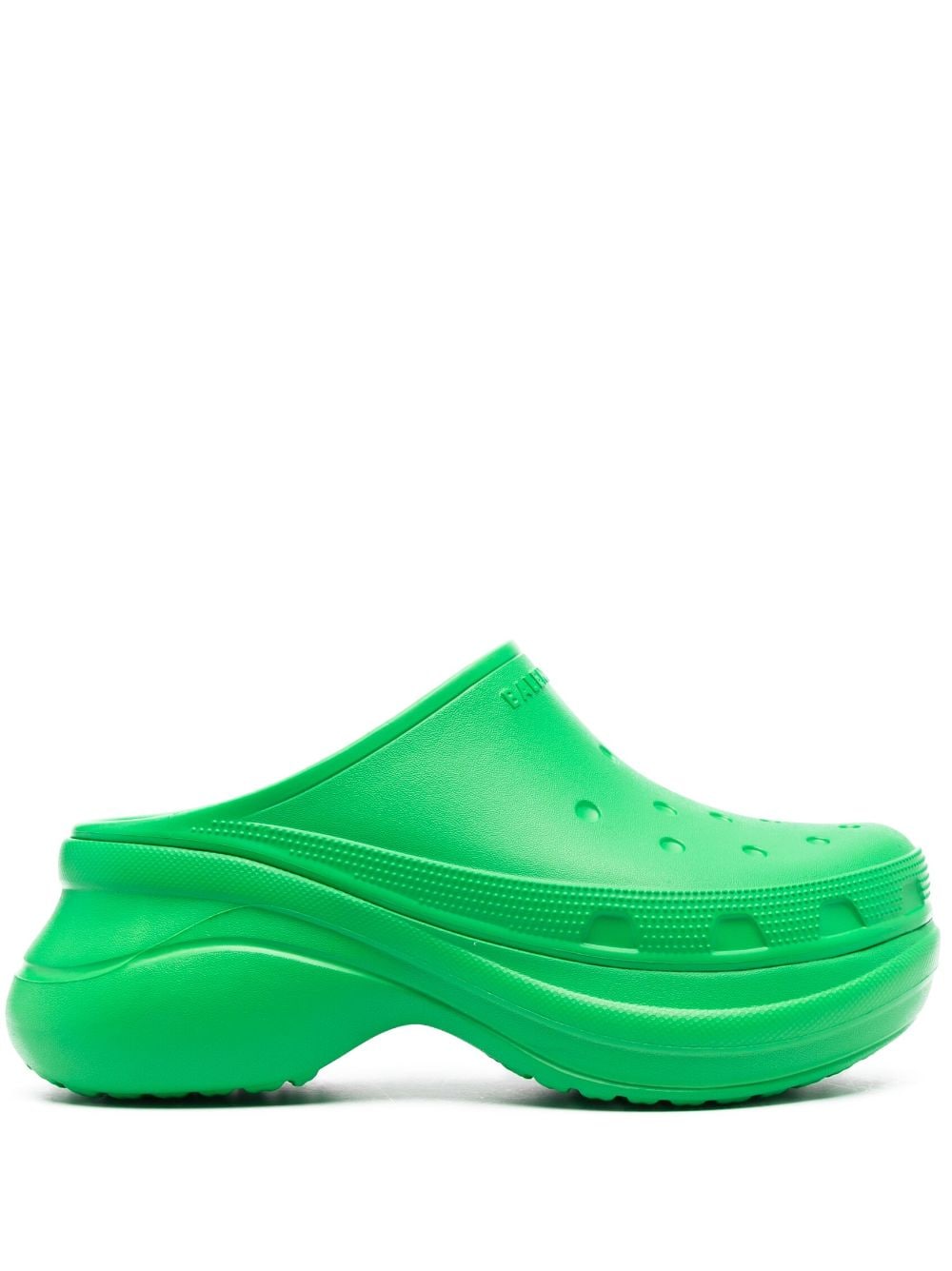 Balenciaga x Crocs logo-embossed platform mules - Green von Balenciaga