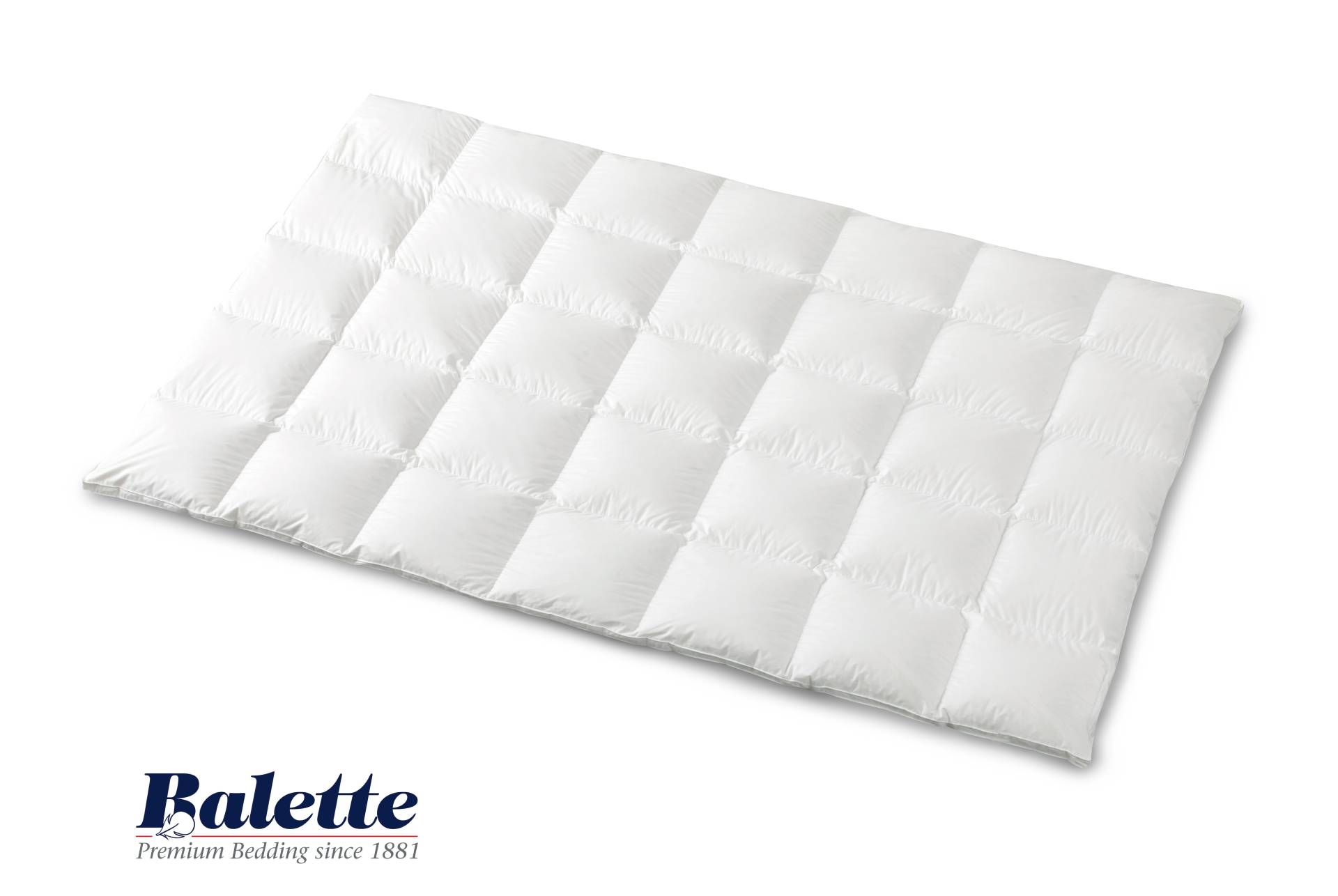 Balette Daunenbettdecke »Duvet Classic«, warm, Füllung neue reine Entendaunen (10%) und Entenfedern (90%), weiss, Bezug 100% Baumwolle, (1 St.), mit Innensteg Balette Daunenbettdecke »Duvet Classic«, warm, Füllung neue reine Entendaunen (10%) und Entenfedern (90%), weiss, Bezug 100% Baumwolle, (1 St.), mit Innensteg von Balette