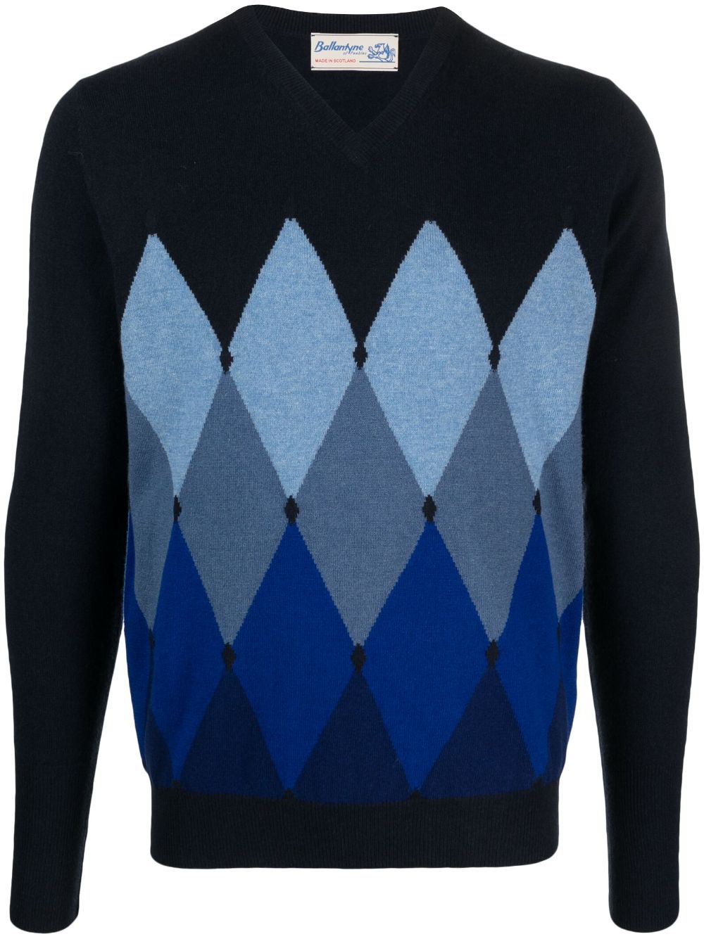 Ballantyne cashmere argyle intarsia-knit jumper - Blue von Ballantyne