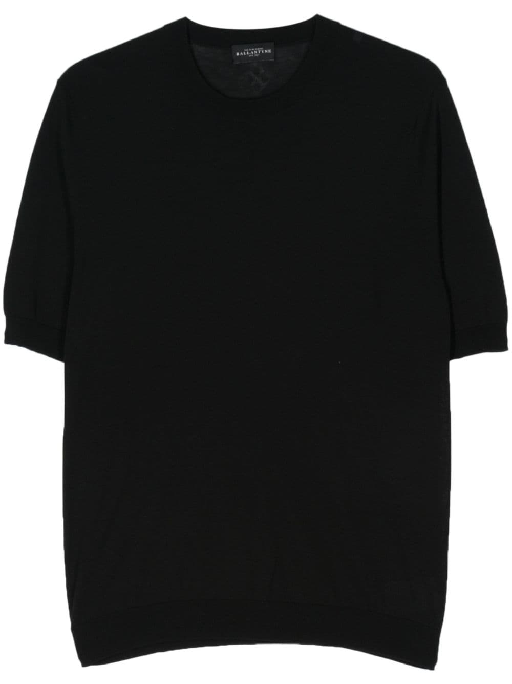 Ballantyne knitted cotton T-shirt - Black von Ballantyne