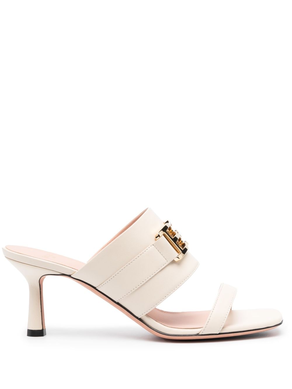 Bally 65mm logo leather mule - Neutrals von Bally