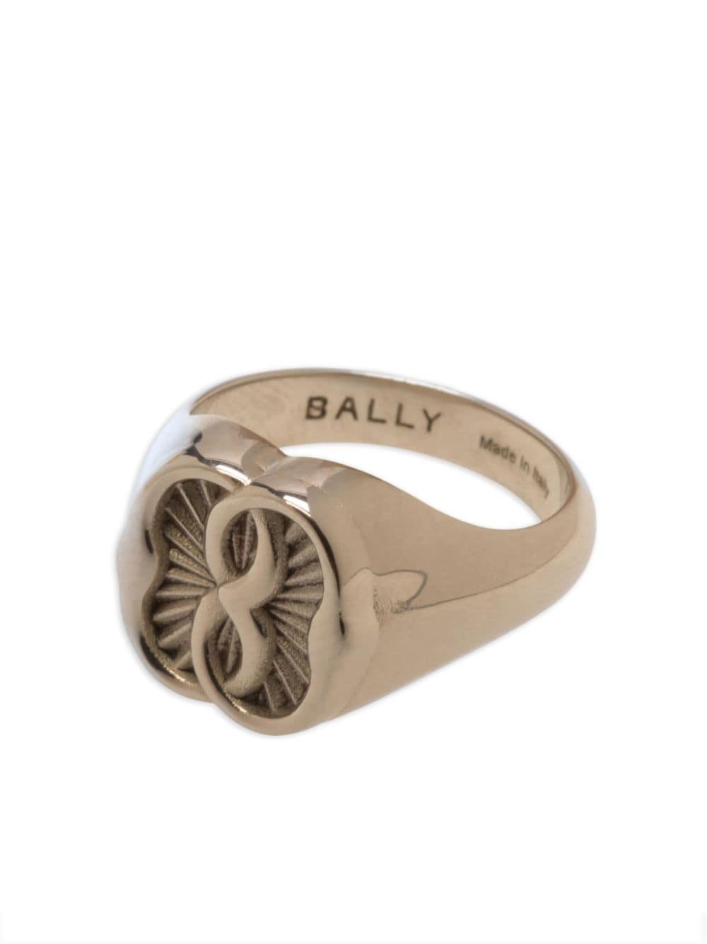 Bally Bally Emblem-motif signet ring - Silver von Bally