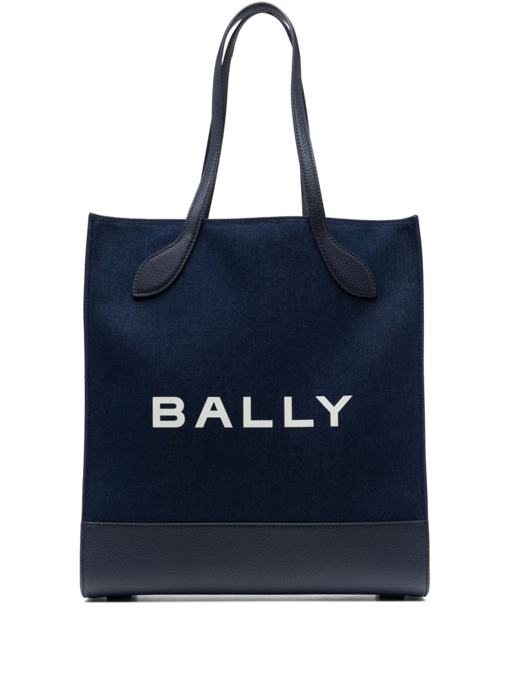 Bally Bar Keep On twill tote bag - Blue von Bally