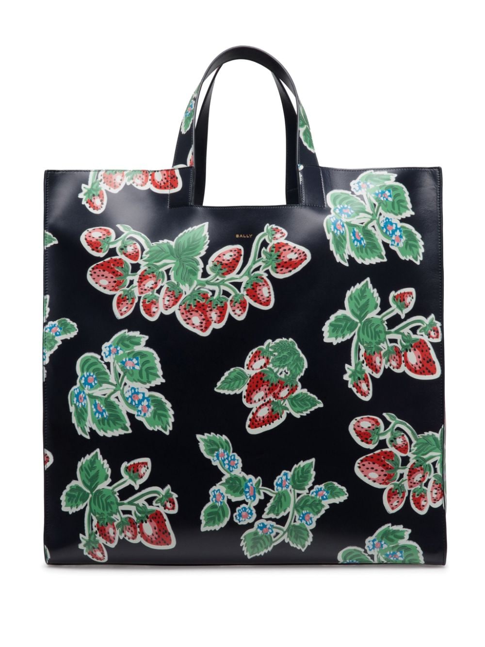 Bally Easy strawberry-print tote bag - Black von Bally