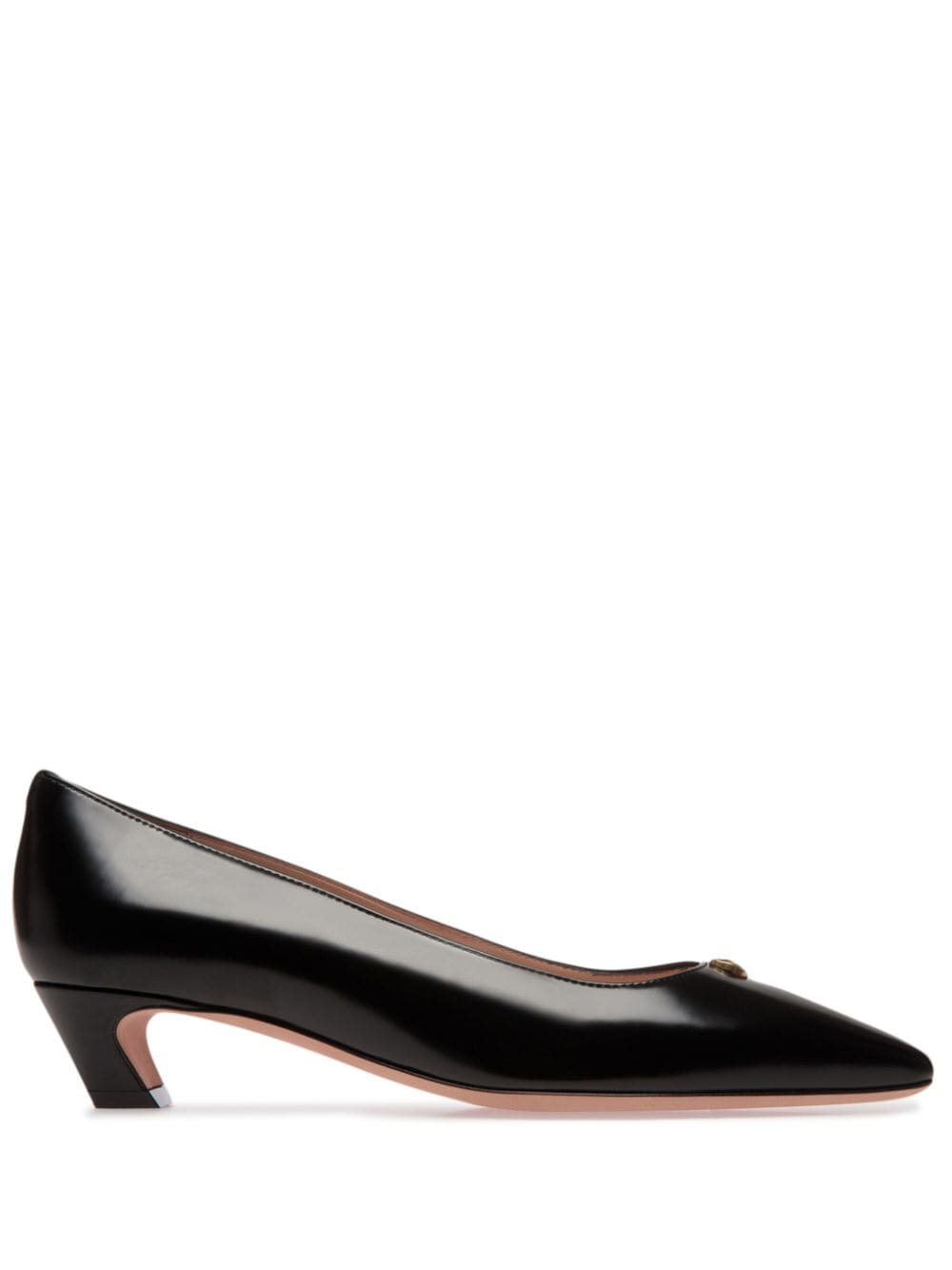 Bally Emblem-plaque leather pumps - Black von Bally