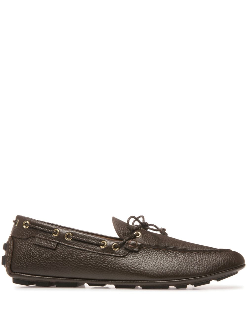 Bally Kyan grained-texture boat shoes - Brown von Bally