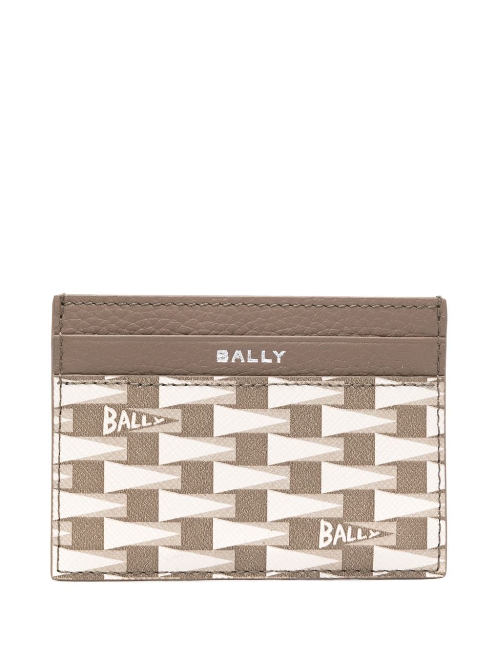 Bally Pennant-print leather cardholder - Neutrals von Bally