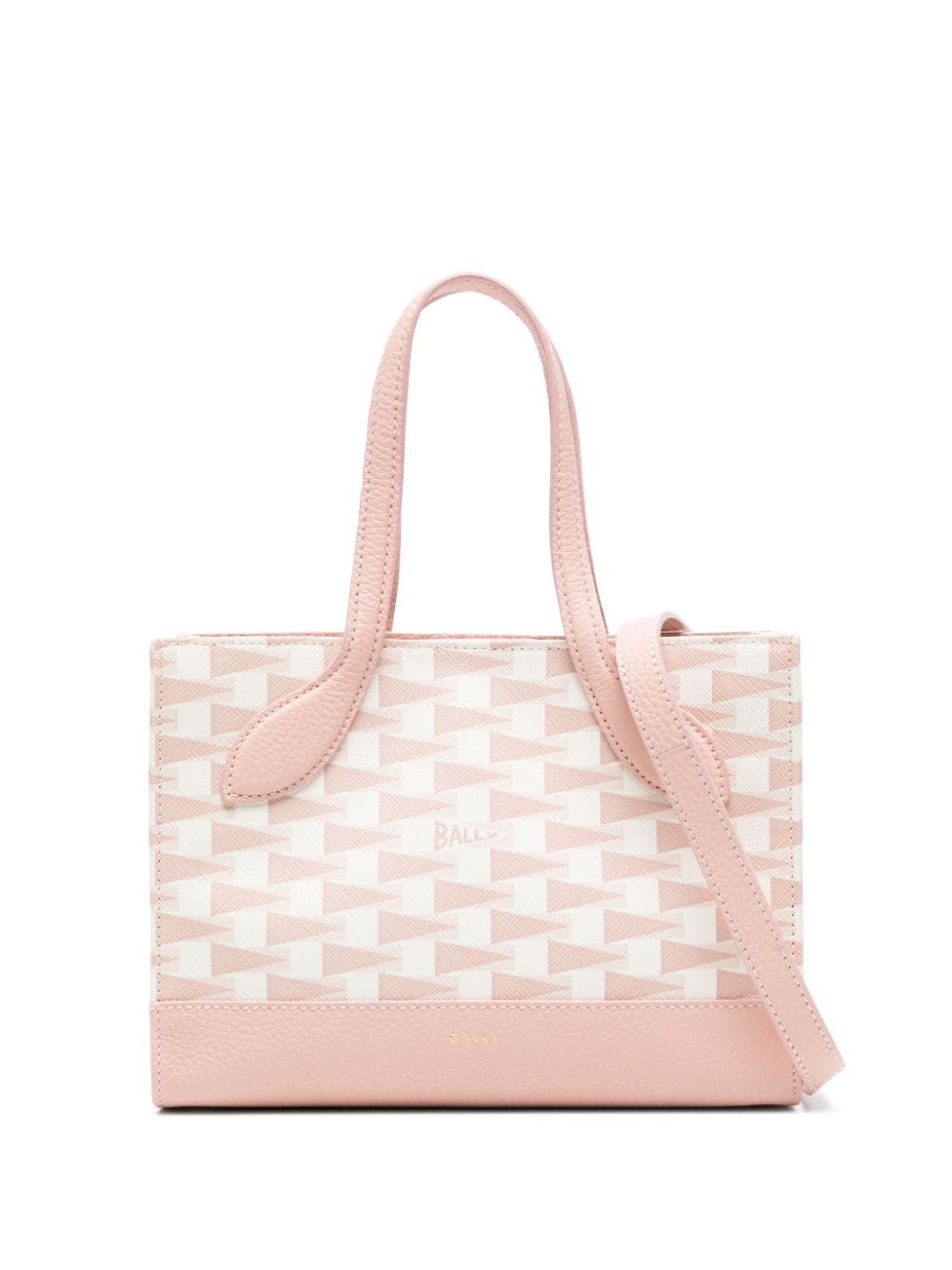 Bally Pennant-print leather tote bag - Pink von Bally