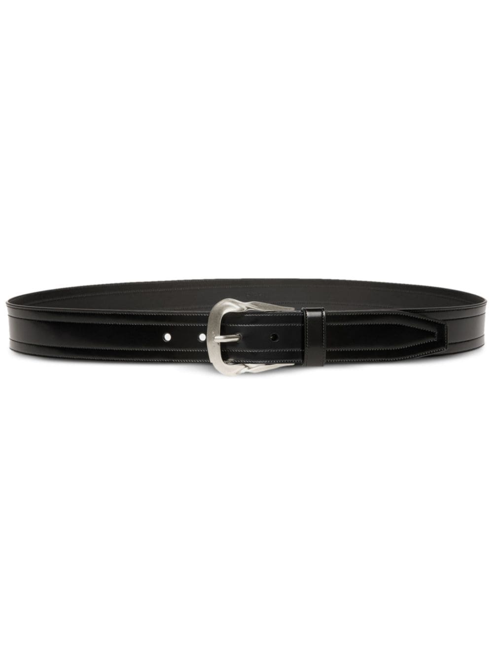 Bally Spin buckled belt - Black von Bally