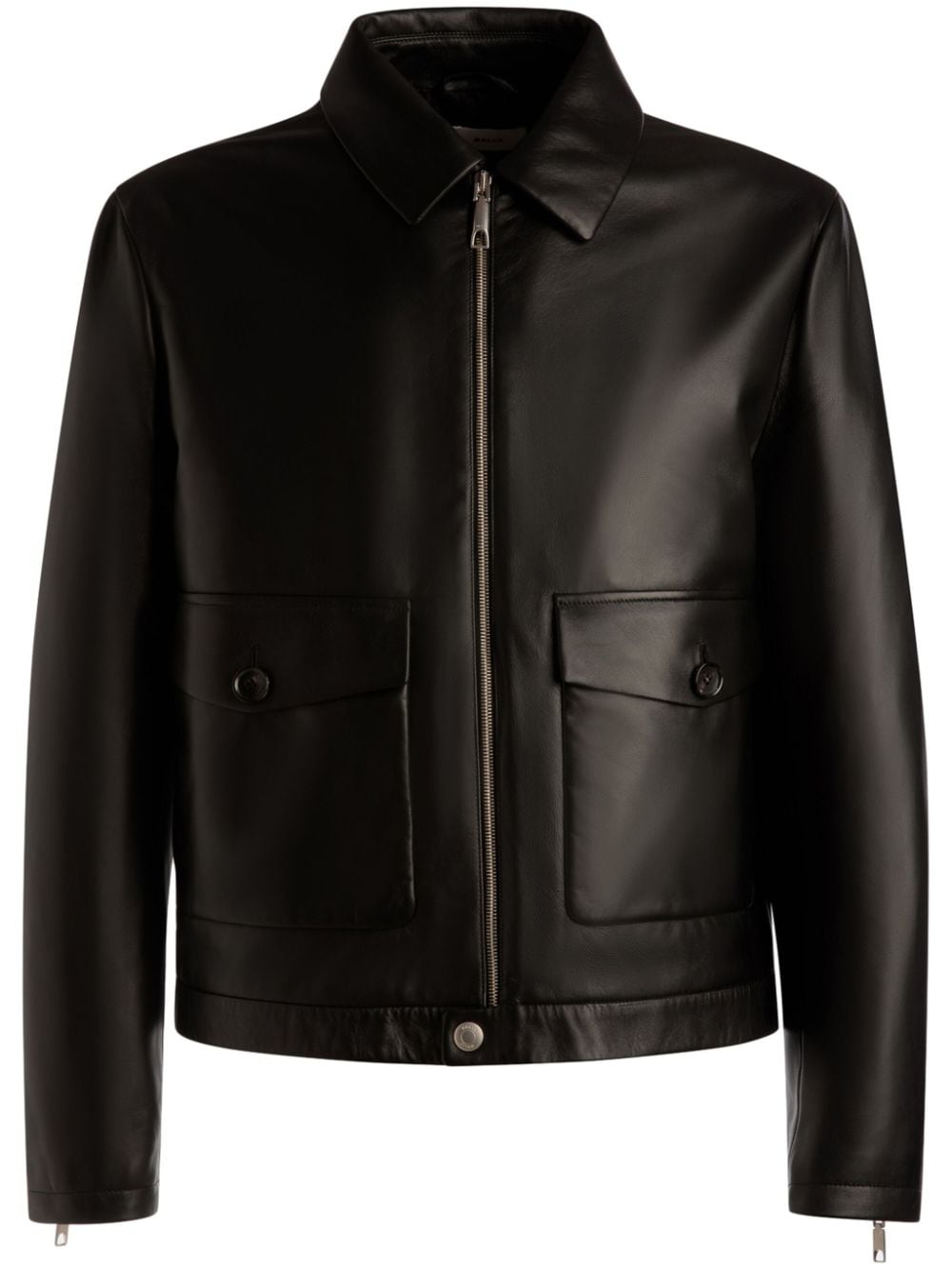 Bally cargo-pockets leather bomber jacket - Black von Bally