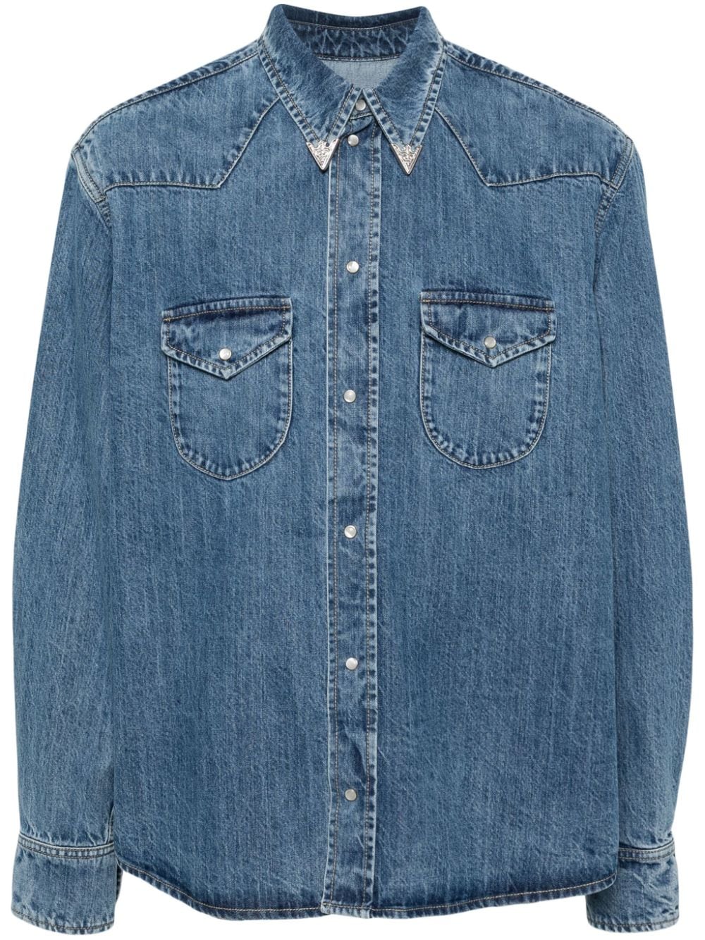 Bally crystal-embellished denim shirt - Blue von Bally