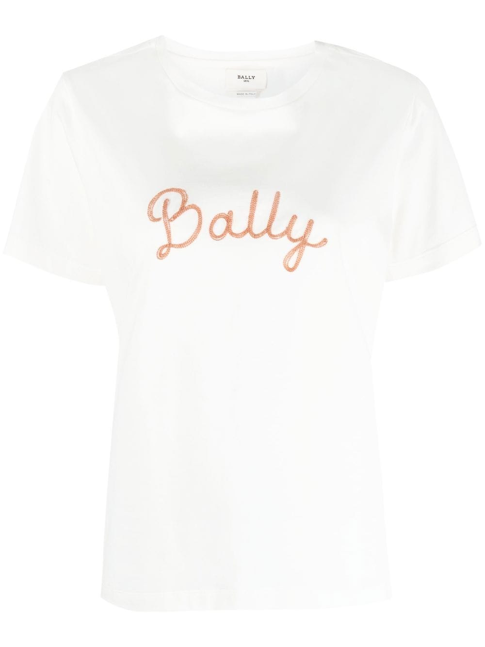 Bally embroidered-logo cotton T-shirt - Neutrals von Bally