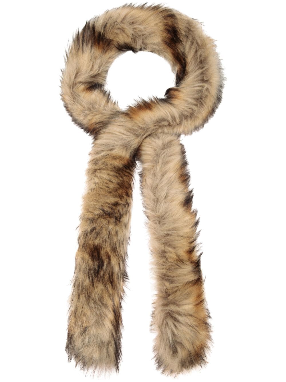 Bally faux fur long scarf - Neutrals von Bally
