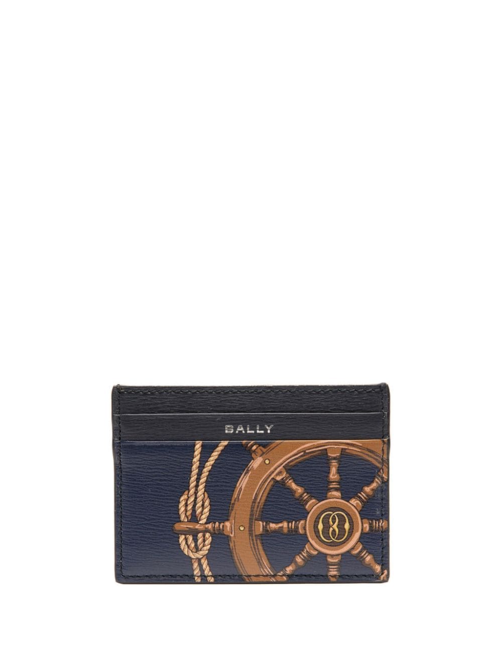 Bally graphic-print leather cardholder - Blue von Bally