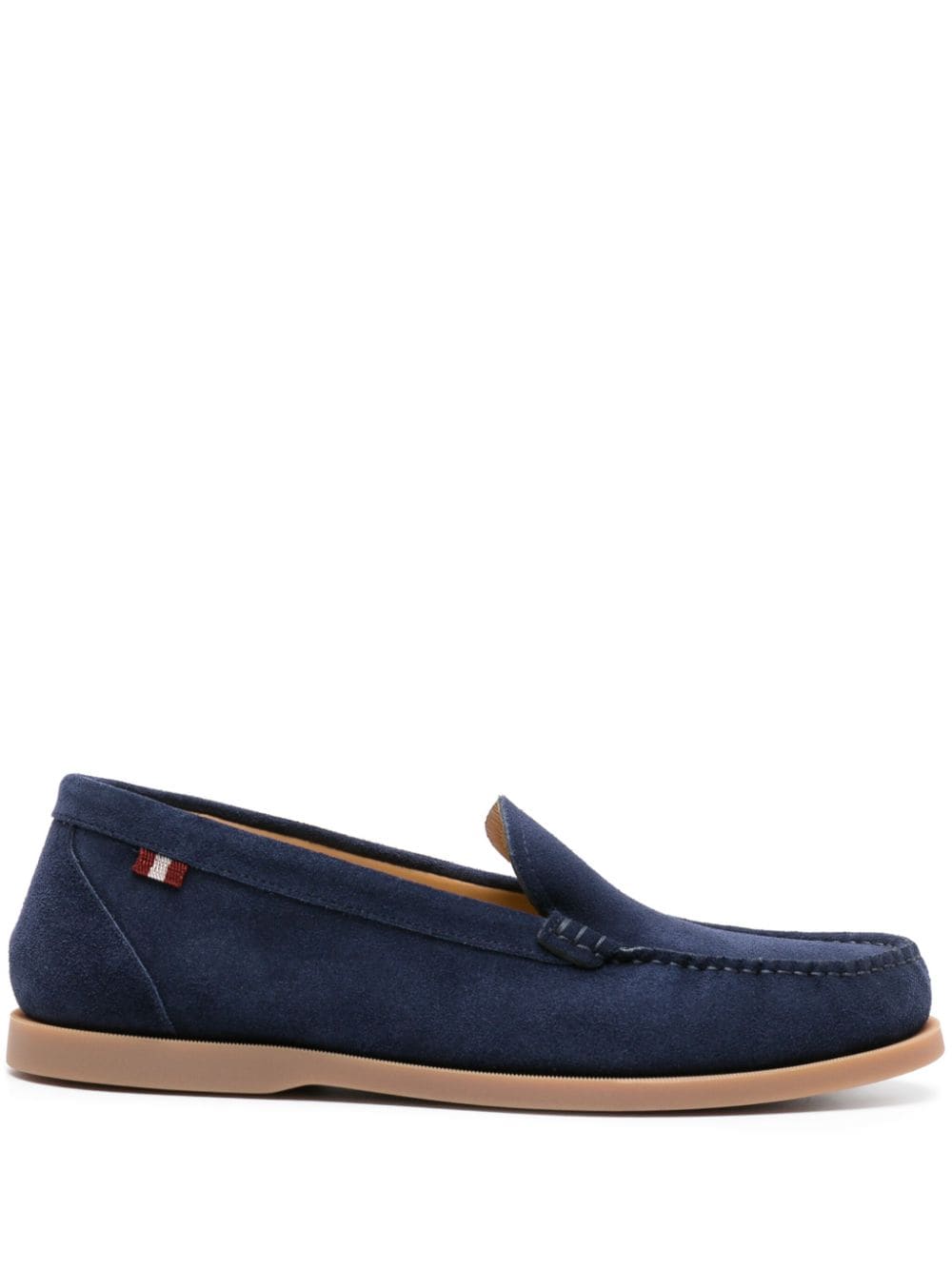 Bally grosgrain-tab suede loafers - Blue von Bally