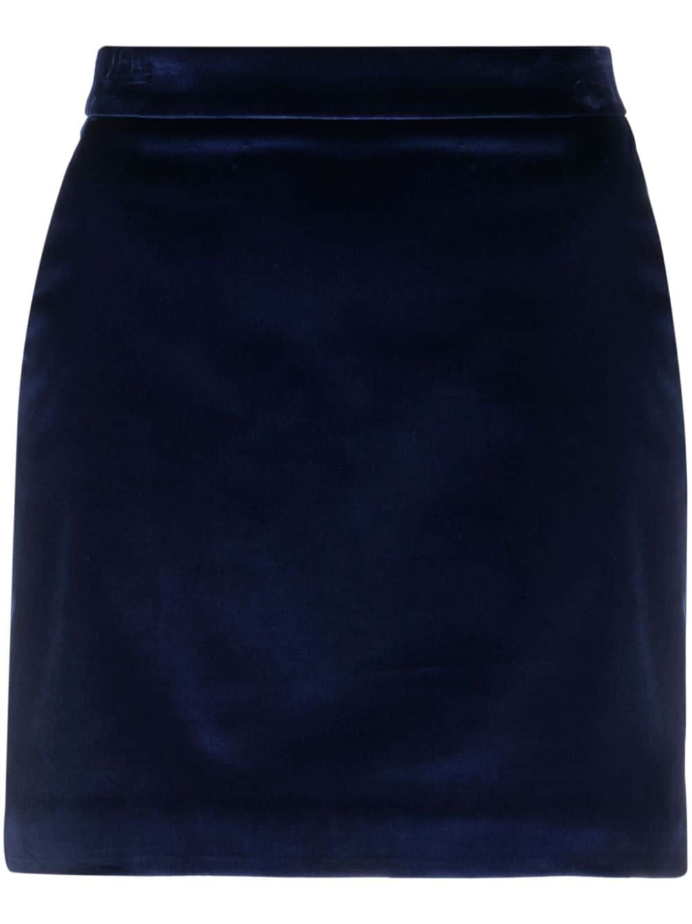 Bally high-waist velvet miniskirt - Blue von Bally