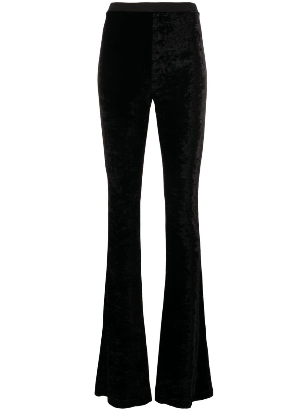 Bally high-waisted flared velvet trousers - Black von Bally
