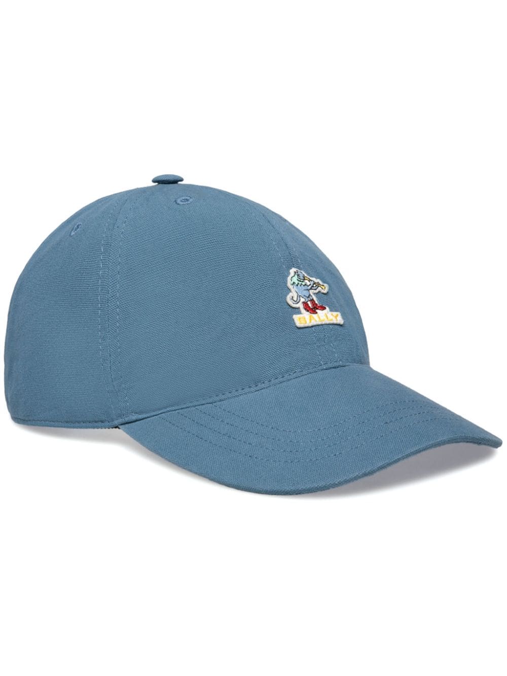 Bally logo-appliqué cotton cap - Blue von Bally