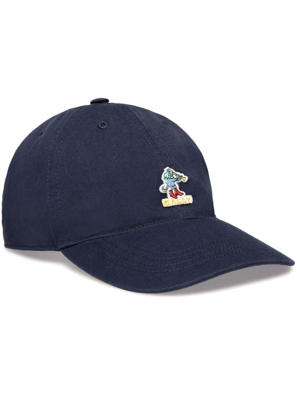 Bally logo-appliqué cotton cap - Blue von Bally