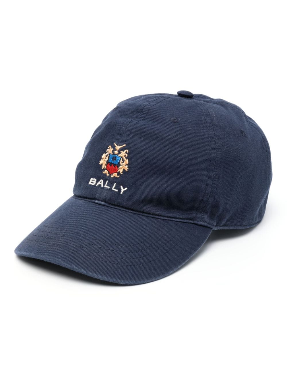 Bally logo-embroidered cotton baseball cap - Blue von Bally