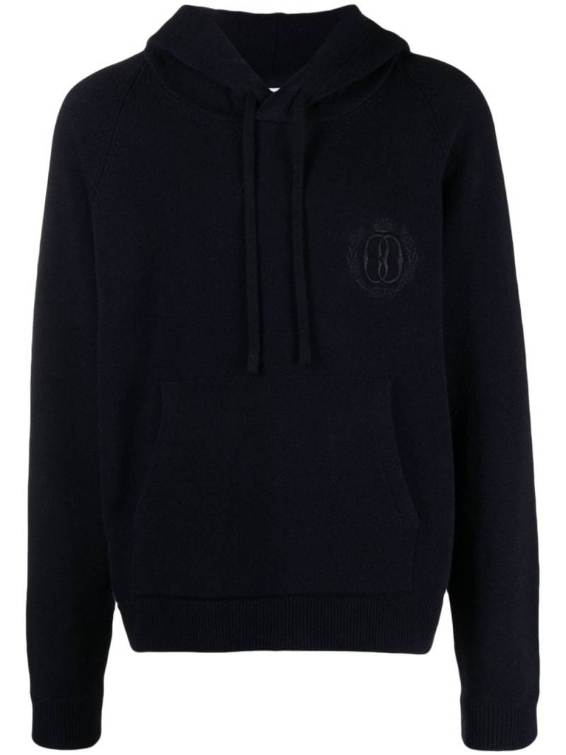 Bally logo-embroidered hoodie - Blue von Bally