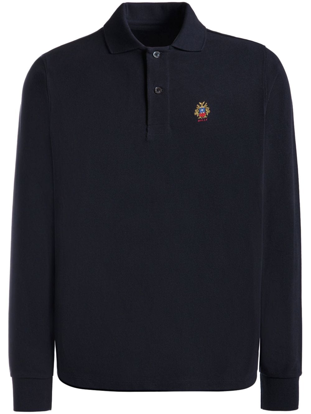 Bally logo-embroidered piqué polo shirt - Blue von Bally