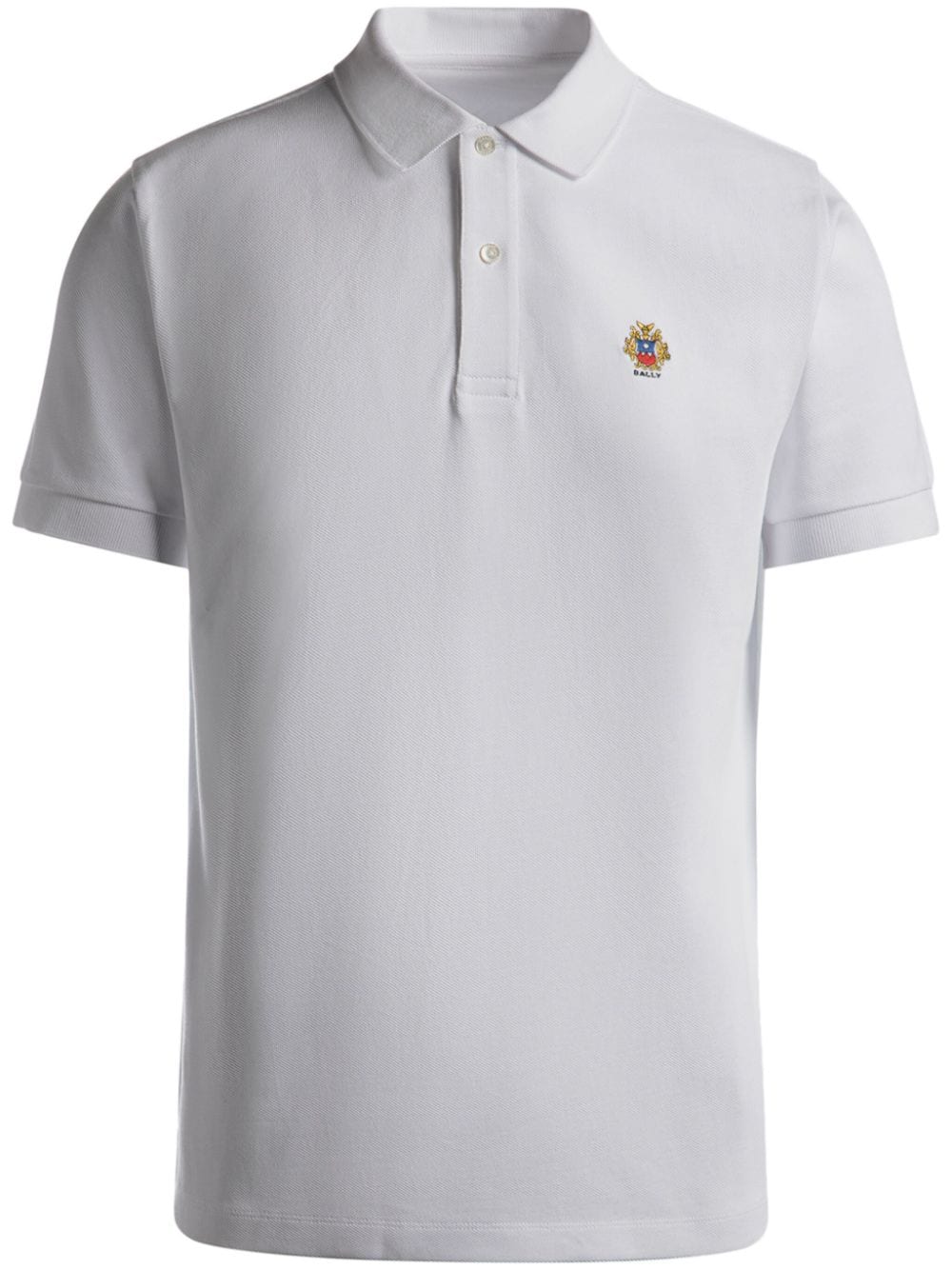 Bally logo-embroidered piqué polo shirt - White von Bally