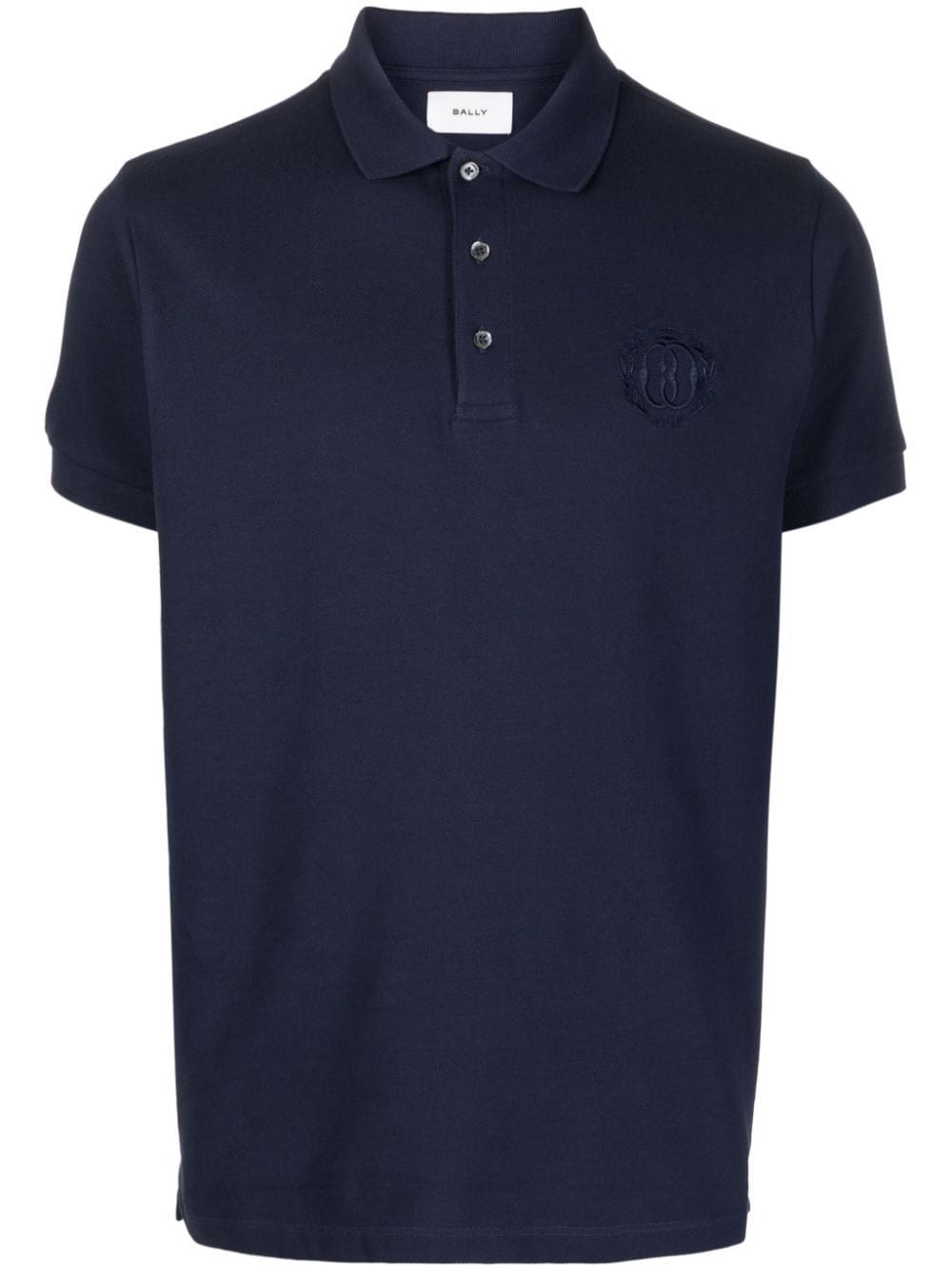 Bally logo-embroidered polo shirt - Blue von Bally