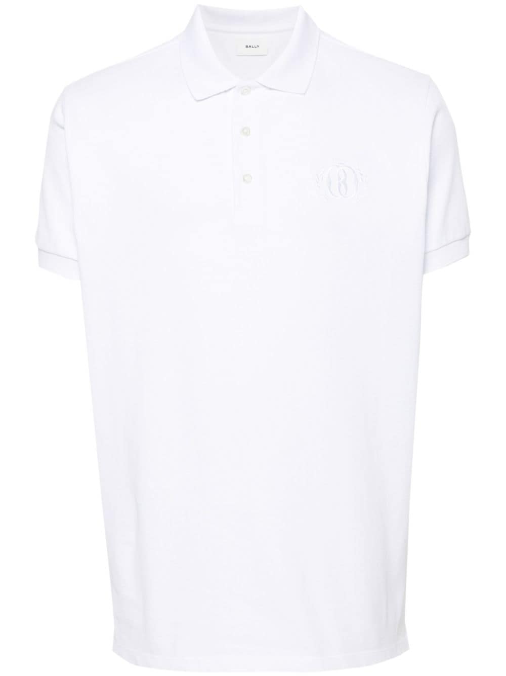 Bally logo-embroidered polo shirt - White von Bally