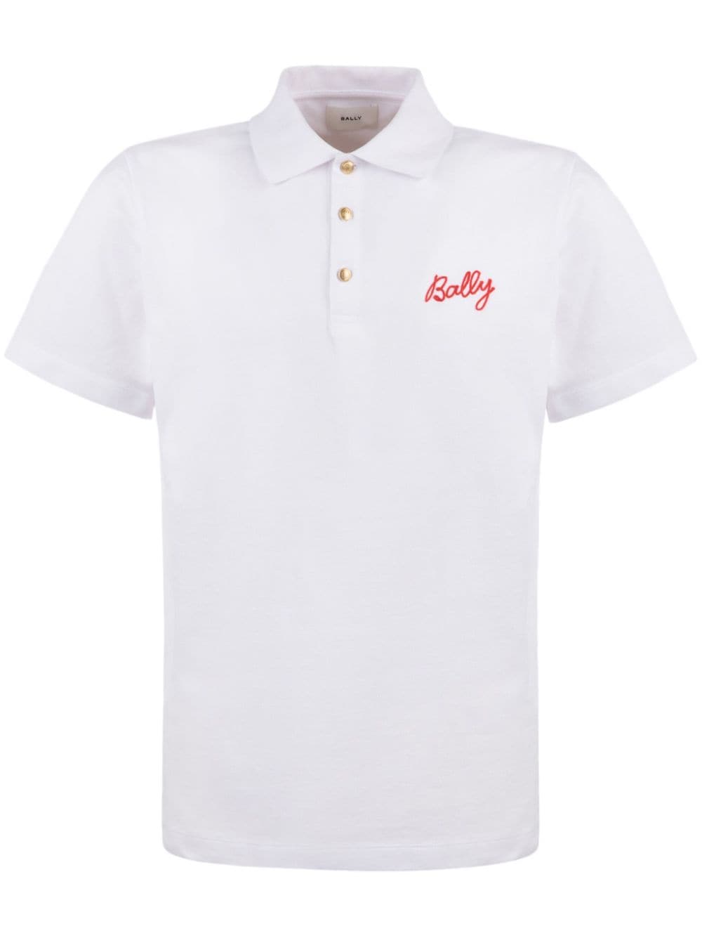 Bally logo-embroidered polo shirt - White von Bally