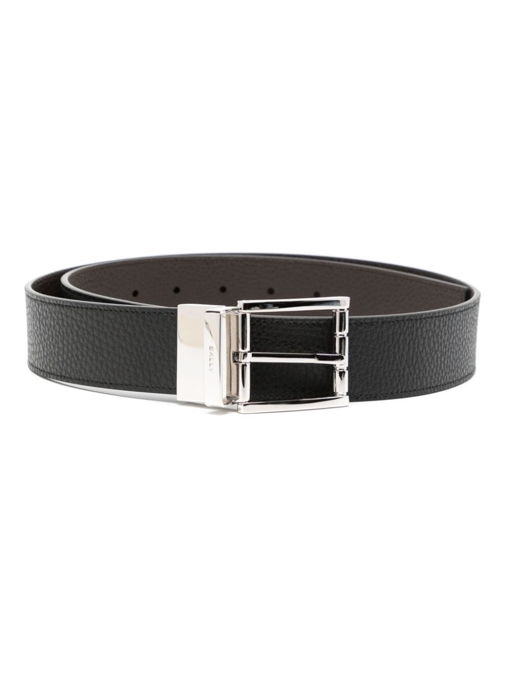 Bally logo-engraved leather belt - Black von Bally