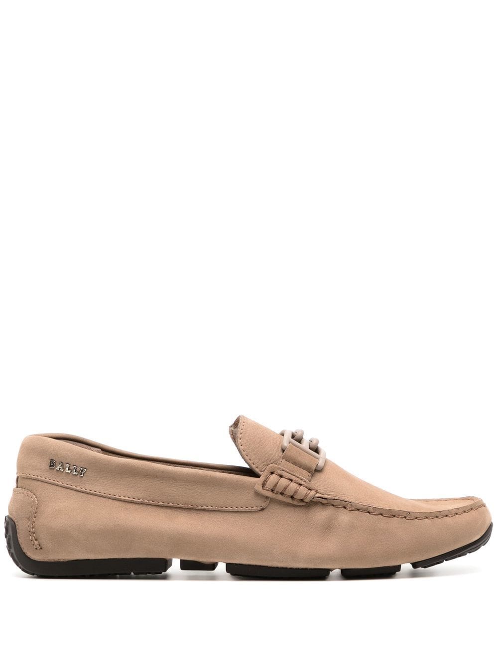 Bally logo-plaque almond toe loafers - Brown von Bally