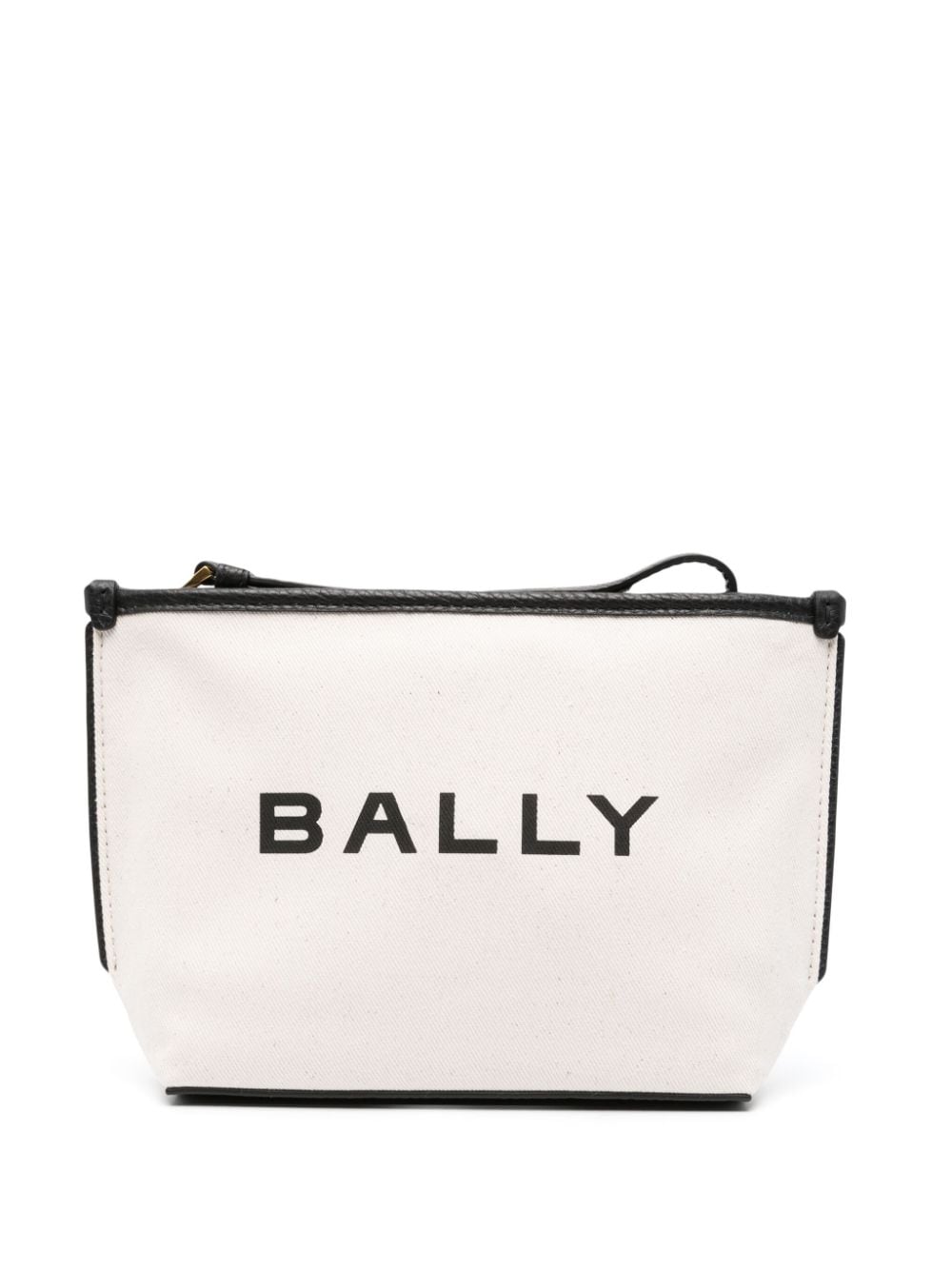 Bally logo-print clutch bag - Neutrals von Bally