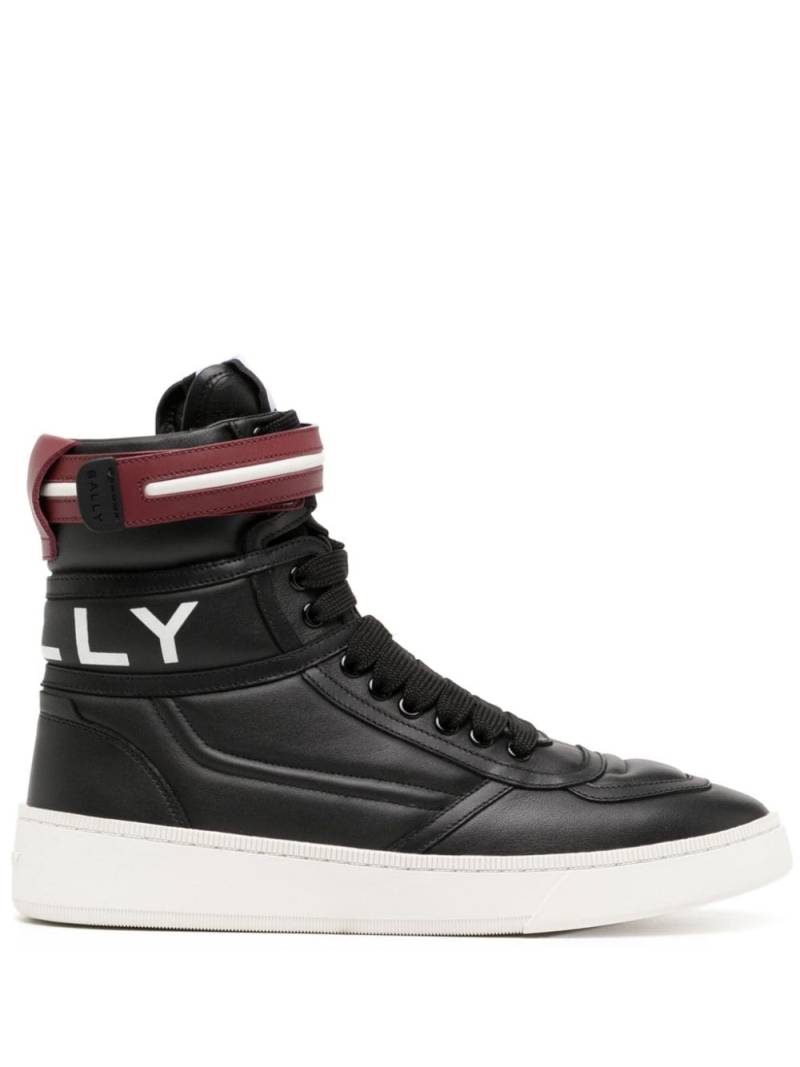 Bally logo-print leather ankle boots - Black von Bally