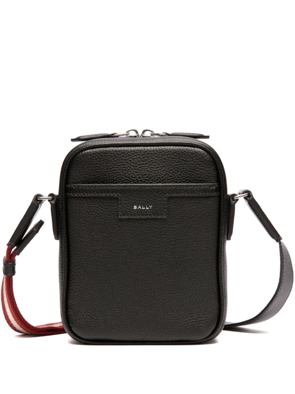 Bally logo-print leather messenger bag - Black von Bally