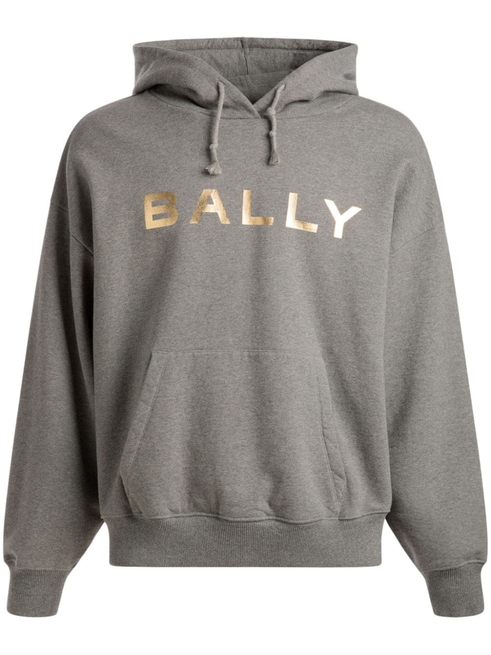 Bally logo-print organic cotton-blend hoodie - Grey von Bally