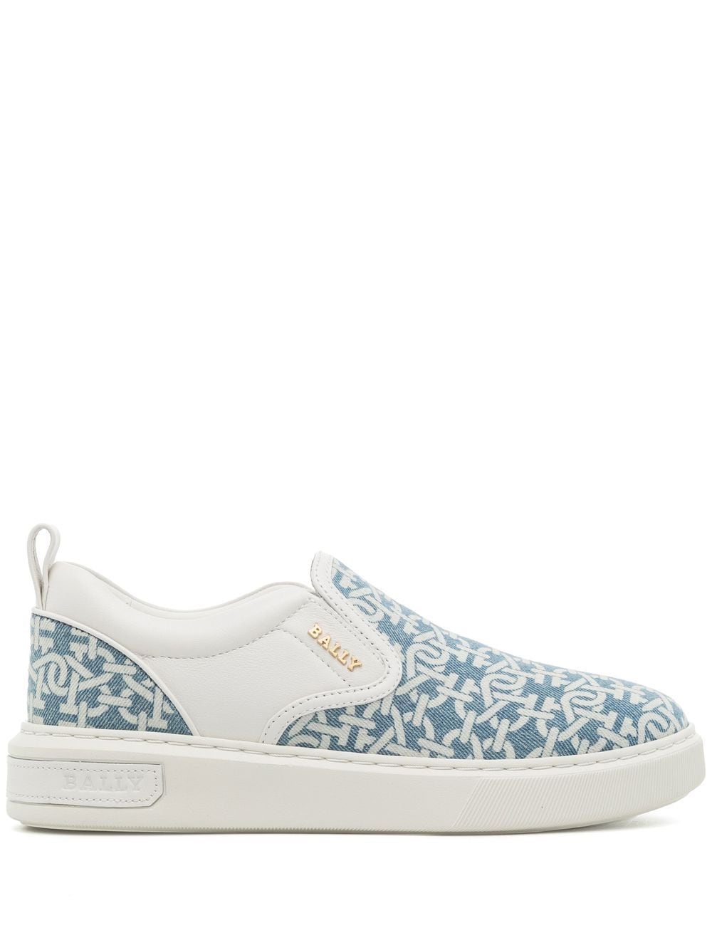 Bally logo-print slip-on sneakers - Blue von Bally