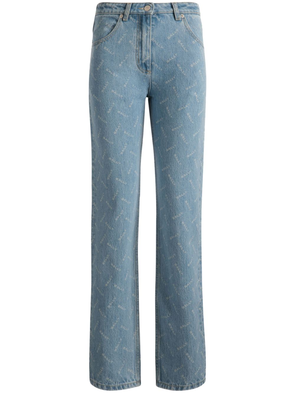 Bally logo-print straight-leg jeans - Blue von Bally